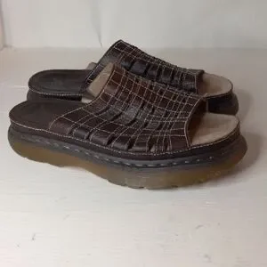 Dr. Martens | Shoes | Dr Martens Dark Brown Plaid Slide  display picture 1